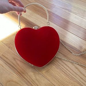 LABANCA Suede Heart-shaped Crossbody